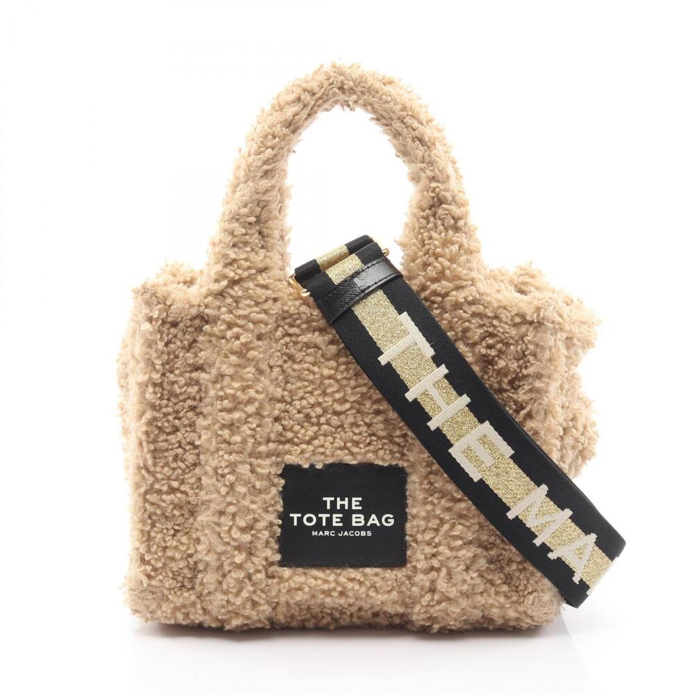 Marc Jacobs The Teddy Mini Tote Bag Handbag, Faux Shearling, Women's, Beige